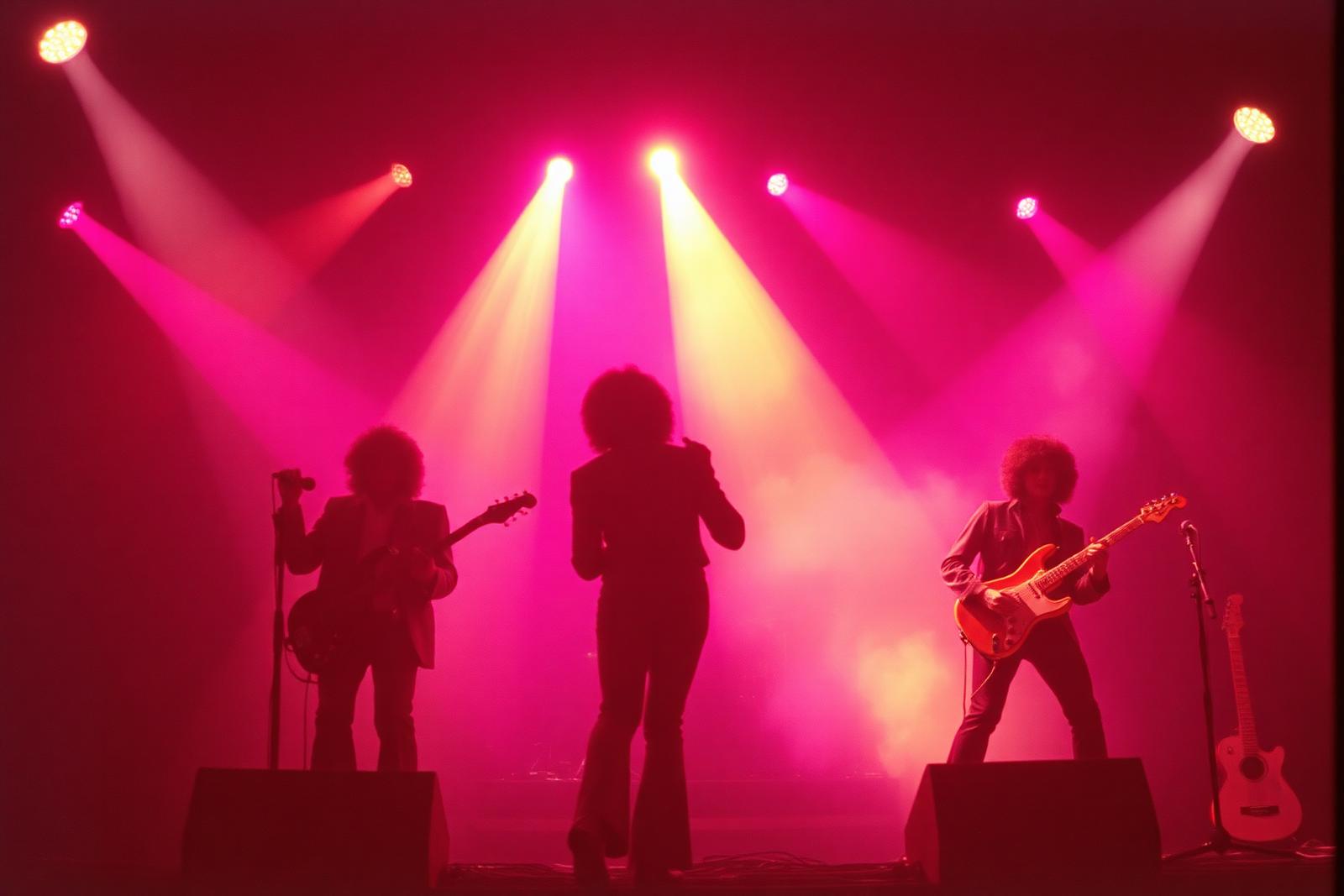 Zenith performing live on stage with magenta lights