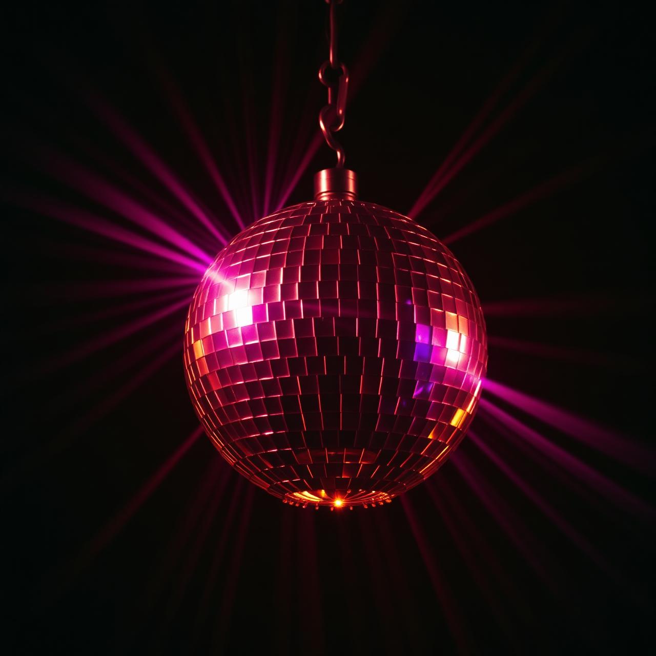 Glowing disco ball
